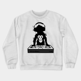 Banksy style - monkey dj Crewneck Sweatshirt